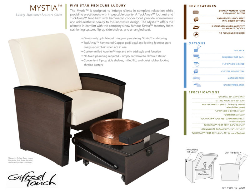 Mystia Luxury Pedicure - Manicure Chair