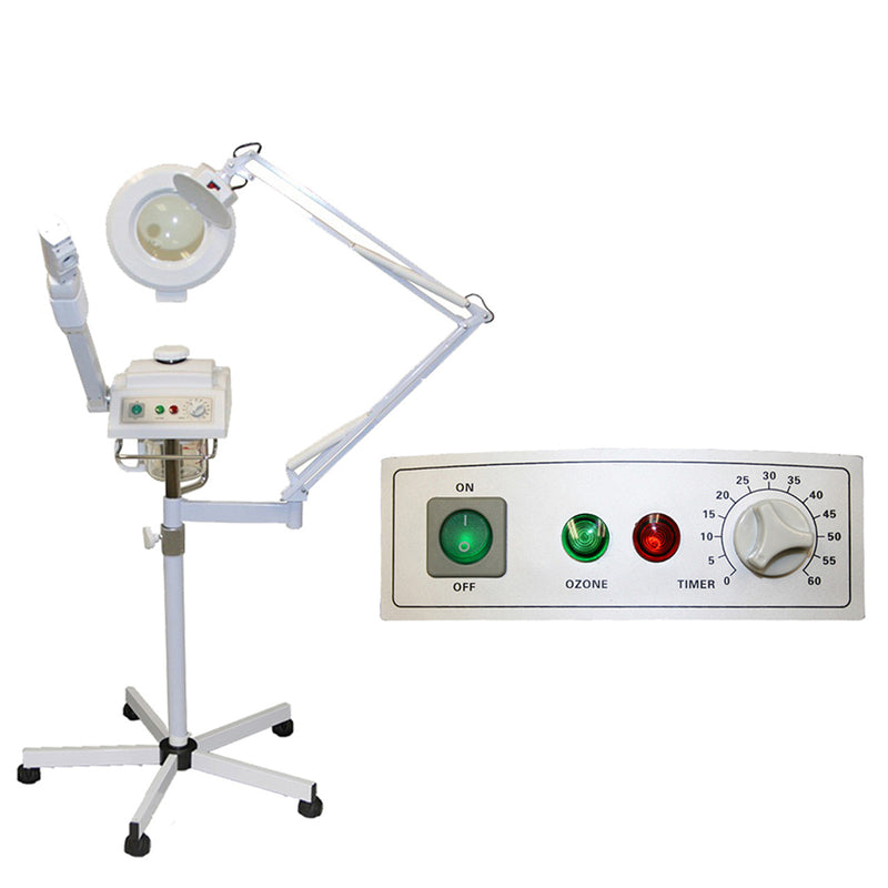 Ozone+Herb Basket Facial Steamer w- 5x Mag Lamp