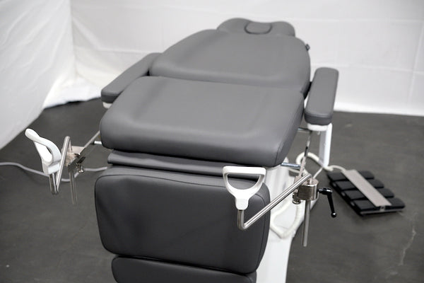 Stirrups Exam Chair MediLuxe LX4-1000 Package - Heel Cup Ankle Stirrup Version