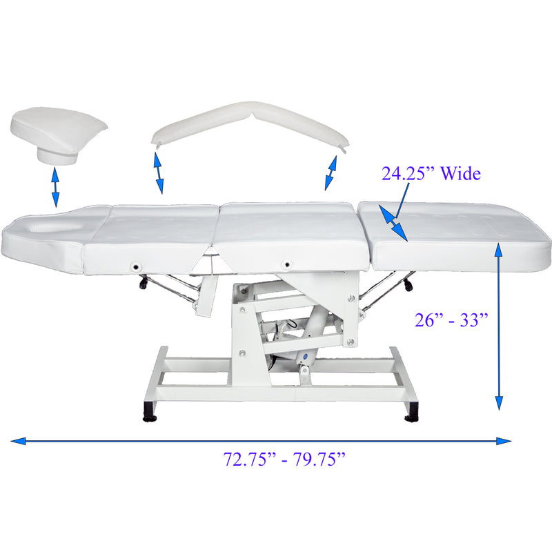 Value Electric Exam Chair Treatment Table MediSpa Facial Bed Free Stool