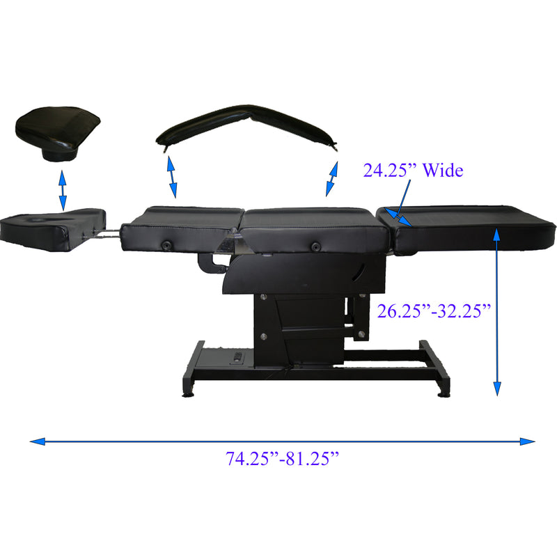 Full Electric Treatment Bed/Table with Free Stool - Versatile and Adjustable