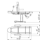 Elite Exam Chair Alpha One Medispa by MediLuxe - 3 Motor