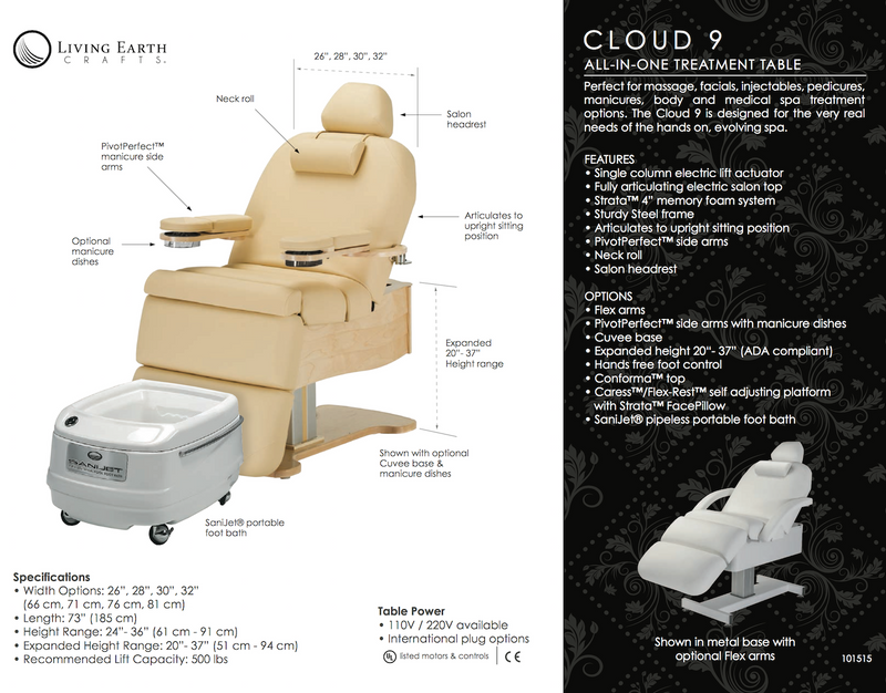 MedSpa Treatment Exam Chair and Table The Cloud 9 Cuvee