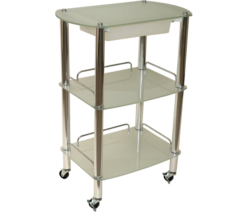 Glass Trolly Medium Esthetics Accessory Cart