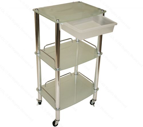Slim Line Glass Trolly for Esthetics And Facial Treatment Rooms
