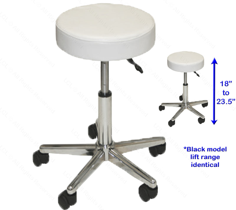 Basic Air-Lift Stool - White or Black