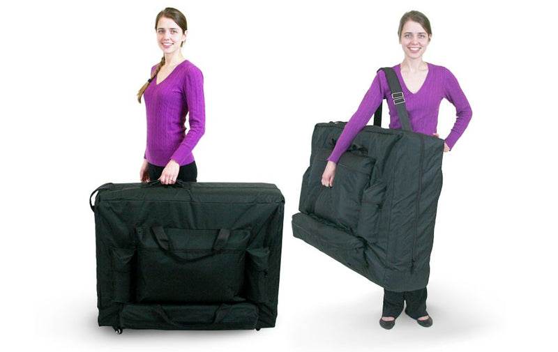 New! 30" Width Massage Table Delux Carry Case . Now w-Wheeled Option!