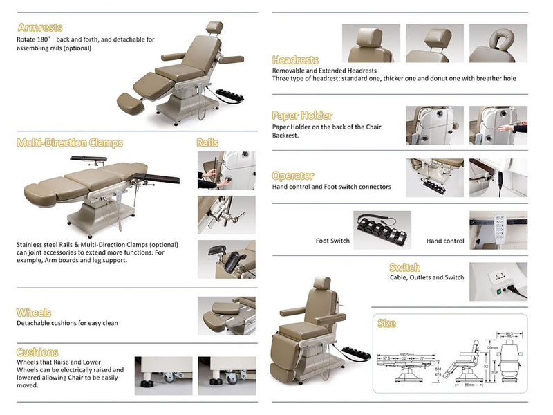 MASTERS ST Power Medical Procedure Chair Medispa: Versatility for Derm, OB/GYN & Spa