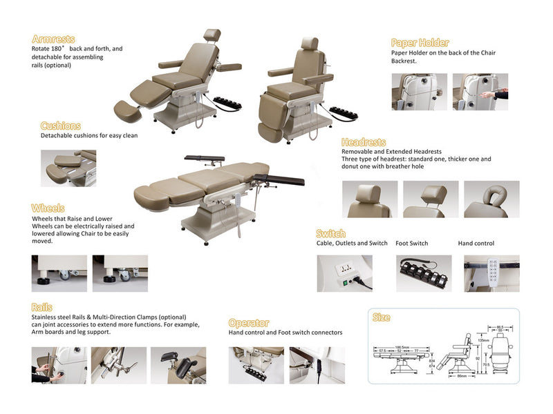 MASTERS ST Power Medical Procedure Chair Medispa: Versatility for Derm, OB/GYN & Spa