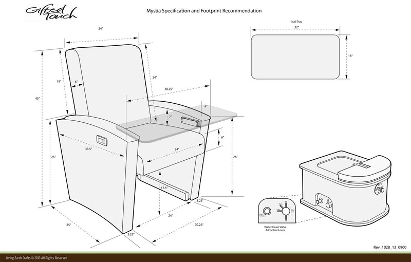Mystia Luxury Pedicure - Manicure Chair