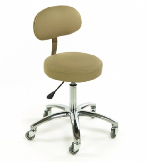 ProStool Rolling Stool w-Backrest