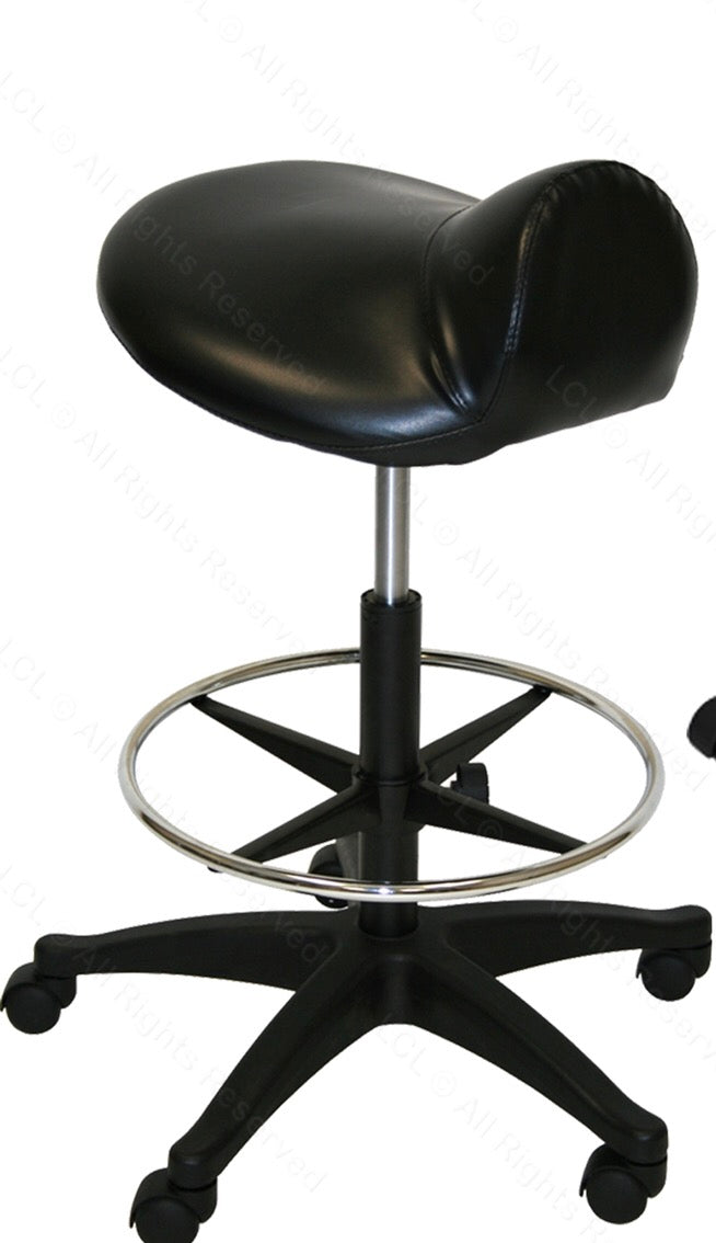 Black High Line Saddle Seat Stool