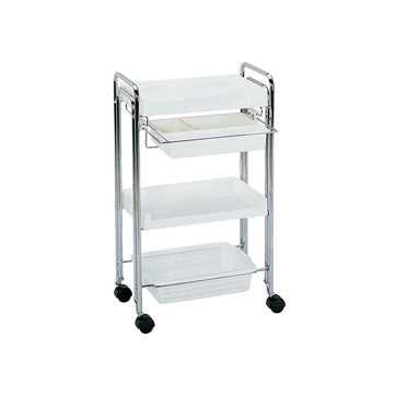 Stainless Steel Trolley, 3 shelves-trays , one drawer