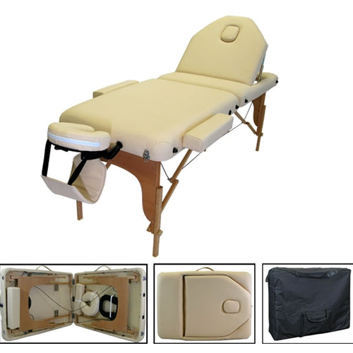 3" Foam Spa Salon Tilt Top Portable Table, Beige